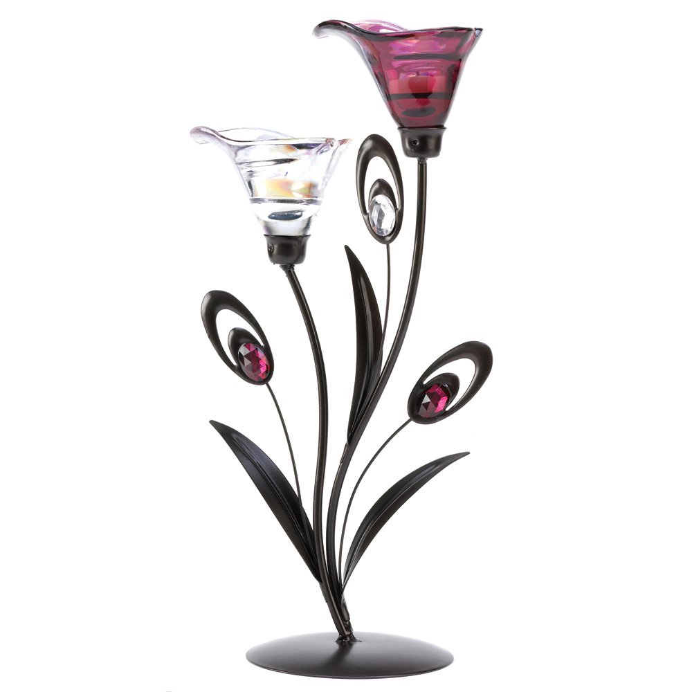 Dewdrop lily tealight holder