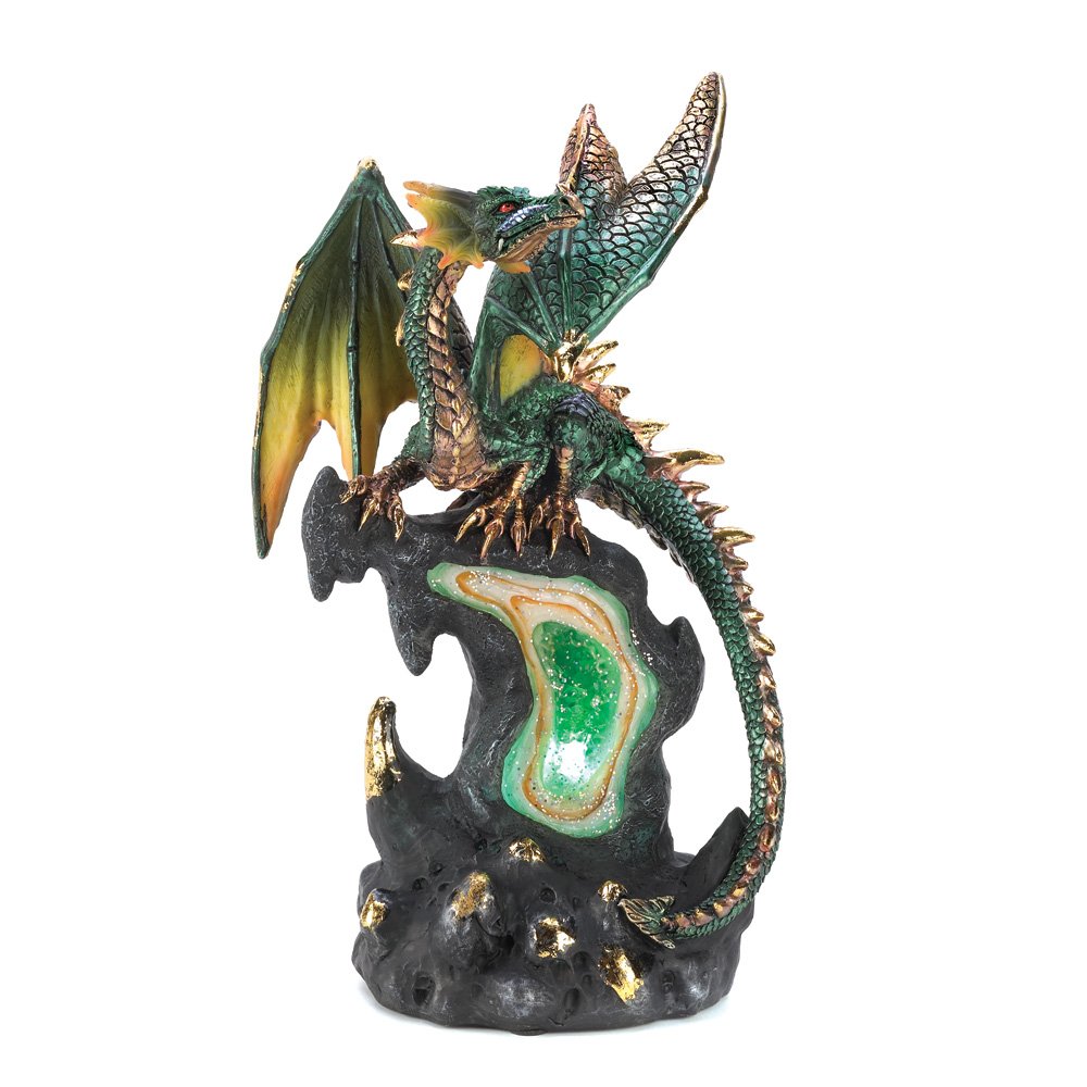 Jade-fire geode dragon