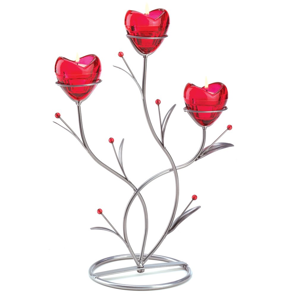 Heart bouquet candleholder