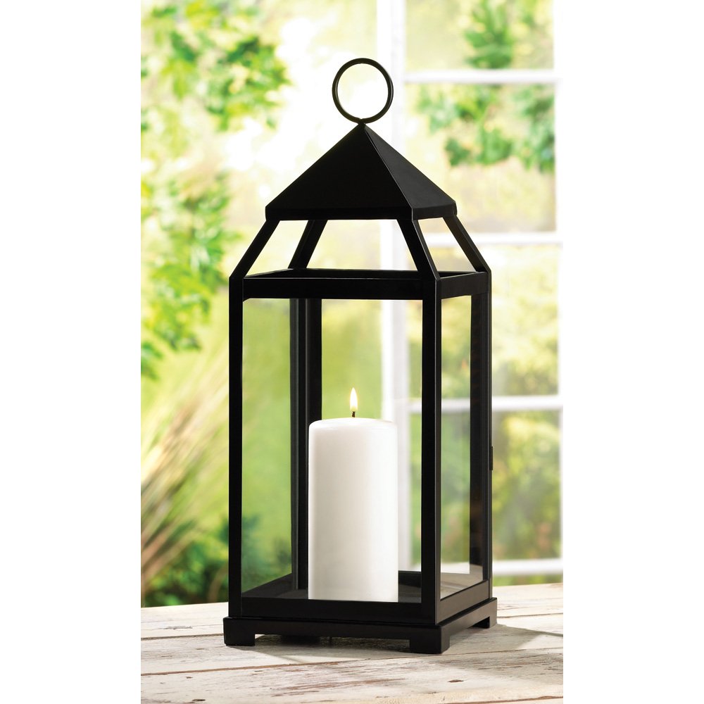 Lg contemporary candle lantern