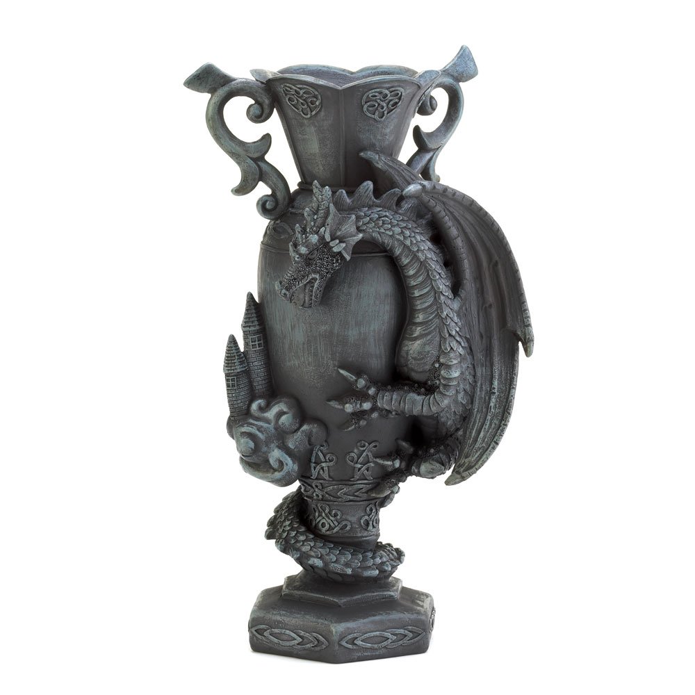 Black dragon decorative vase