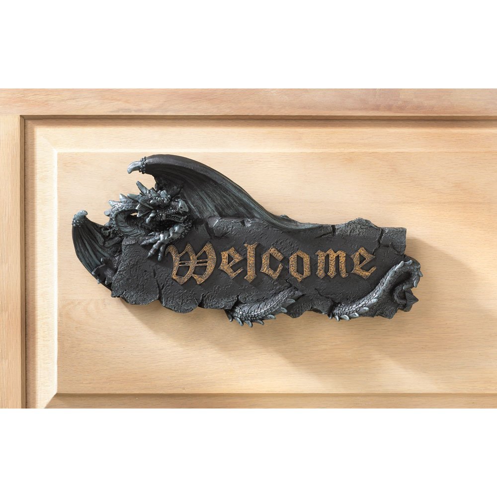 Dragon welcome plaque