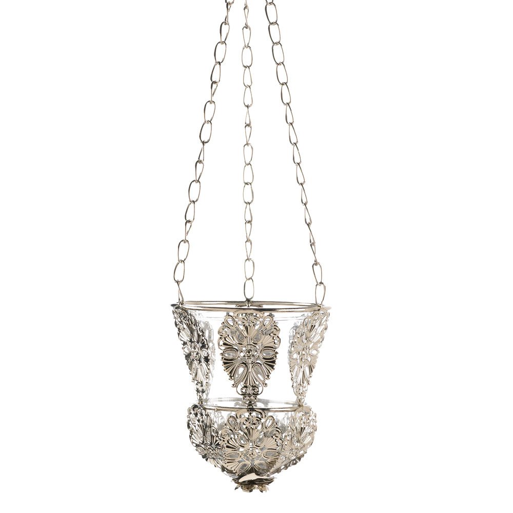 Ornate hanging candle lamp