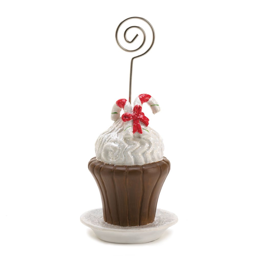 Candy cane cupcake place card holder