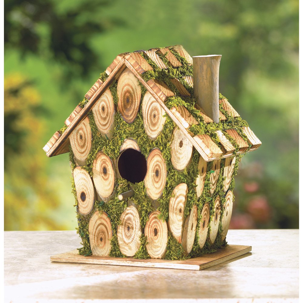 Moss-edged bird house
