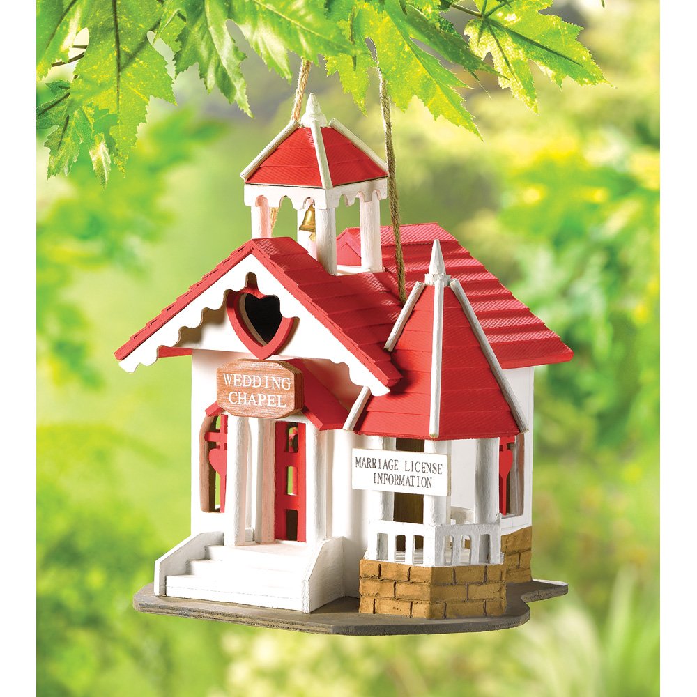 Wedding chapel birdhouse