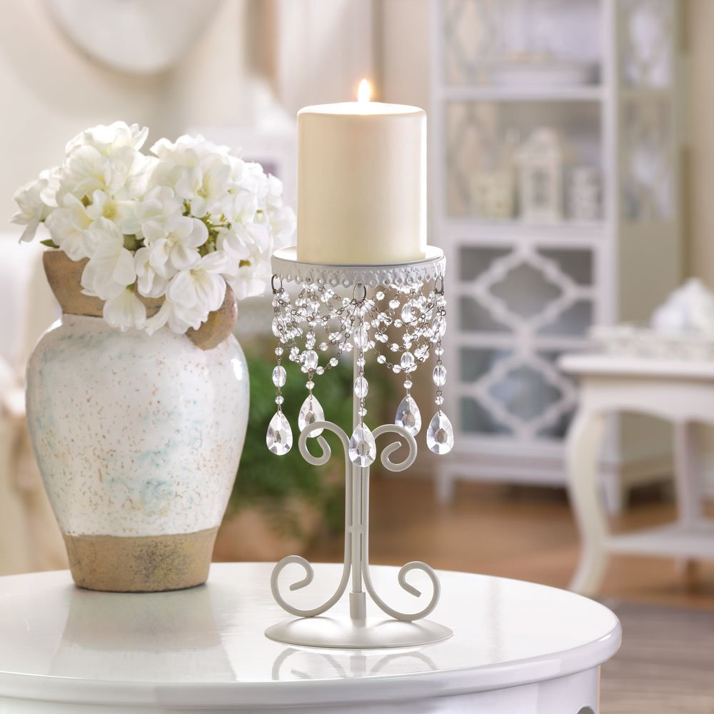 Elegant beaded candleholder