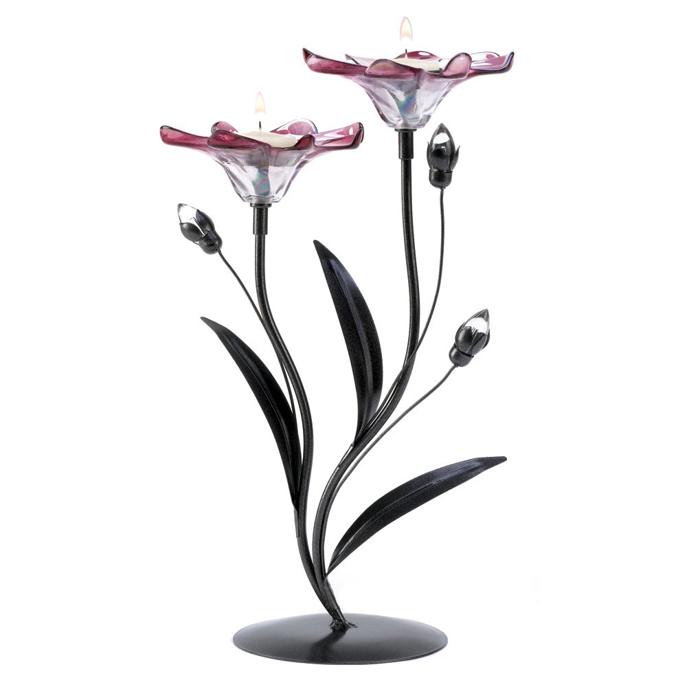 Claret flower tealight holder