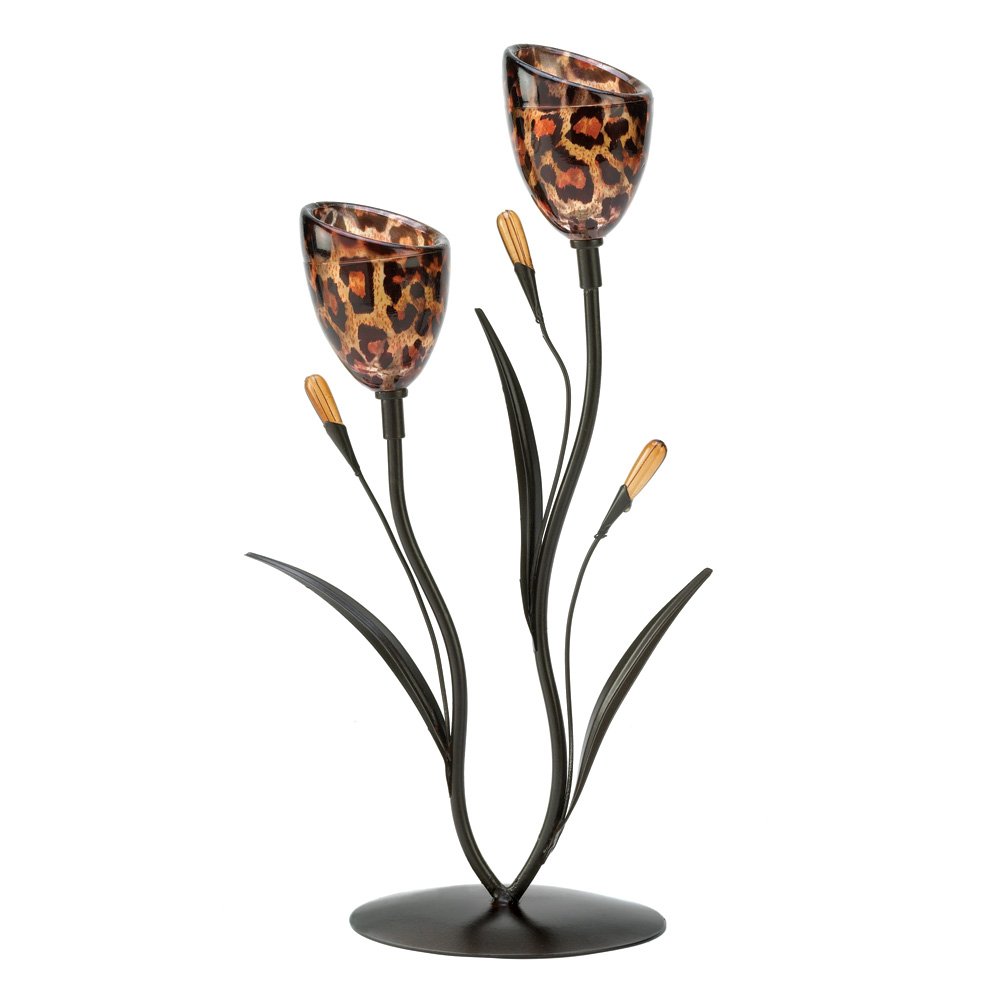 Leopard lily double candle tre