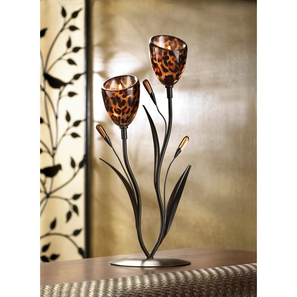 Leopard lily double candle tre