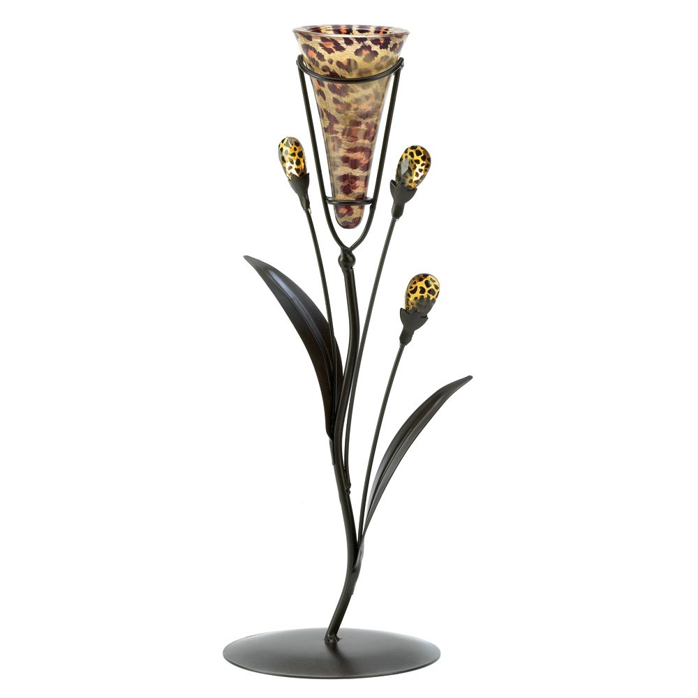 Leopard lily single candle tre