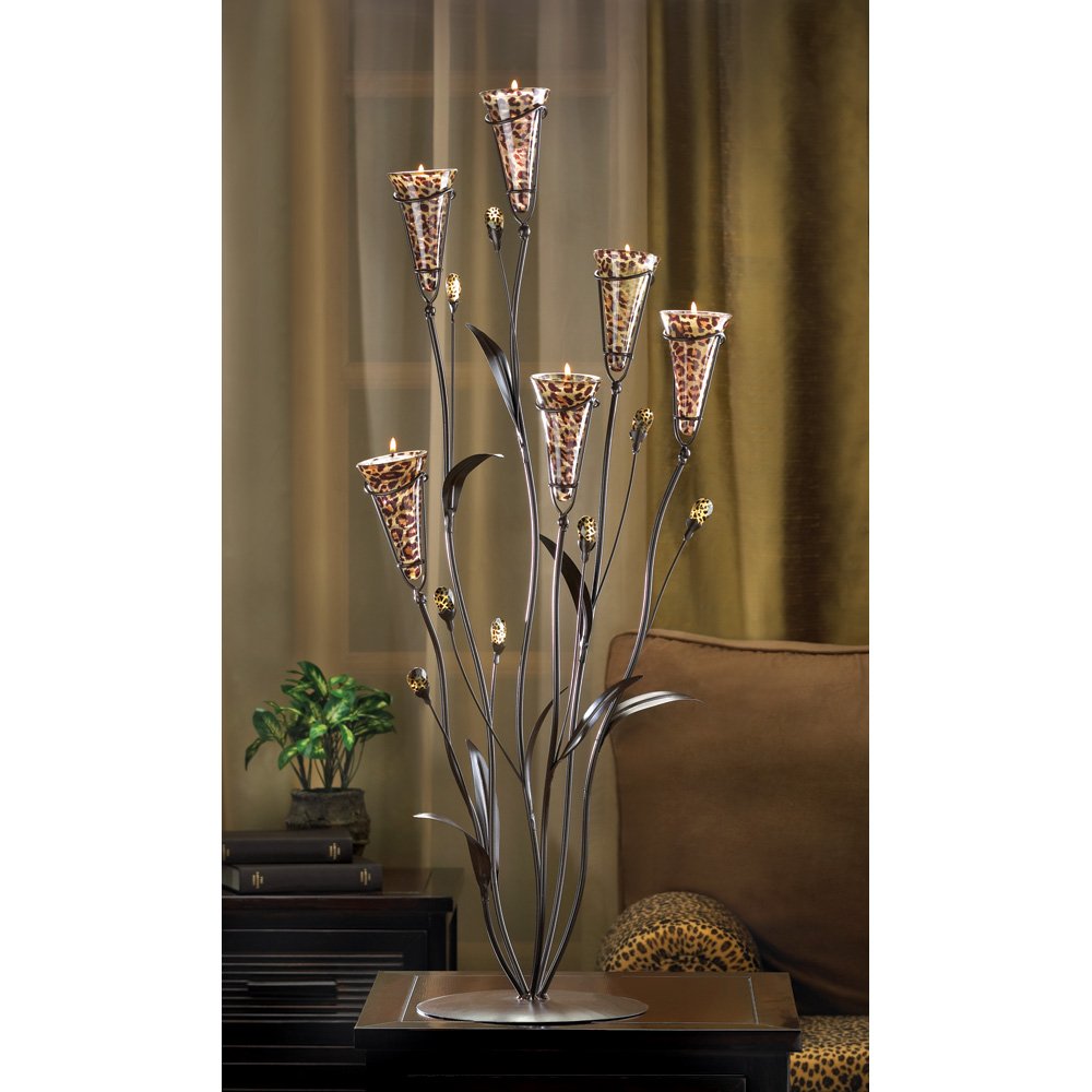 Leopard lily blossom candle tr