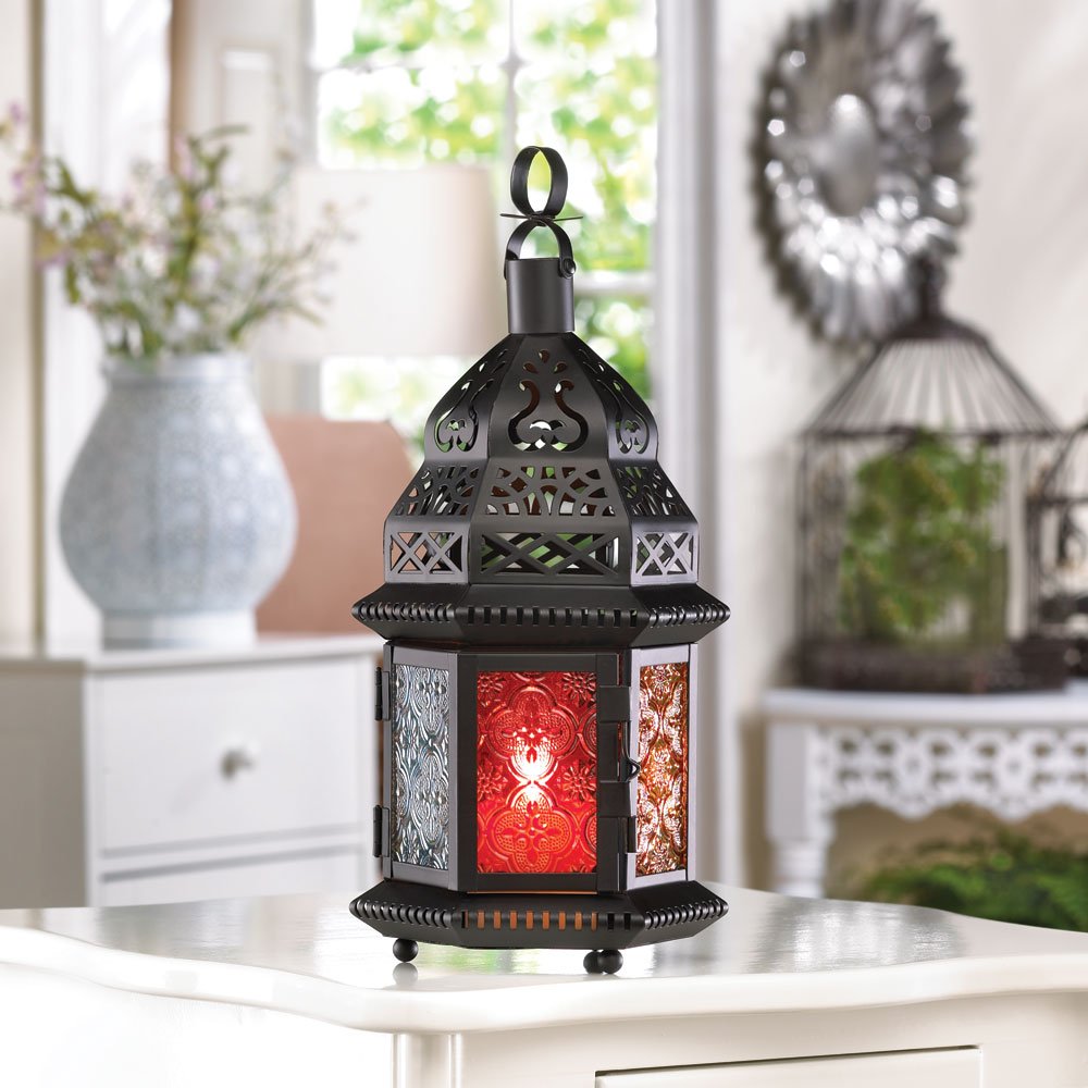 Multi-color glass moroccan lan