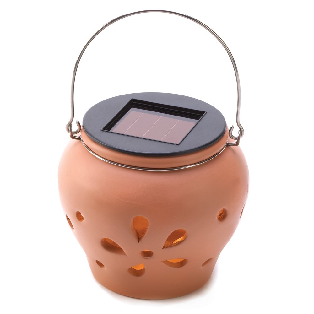 Terra cotta solar lamp