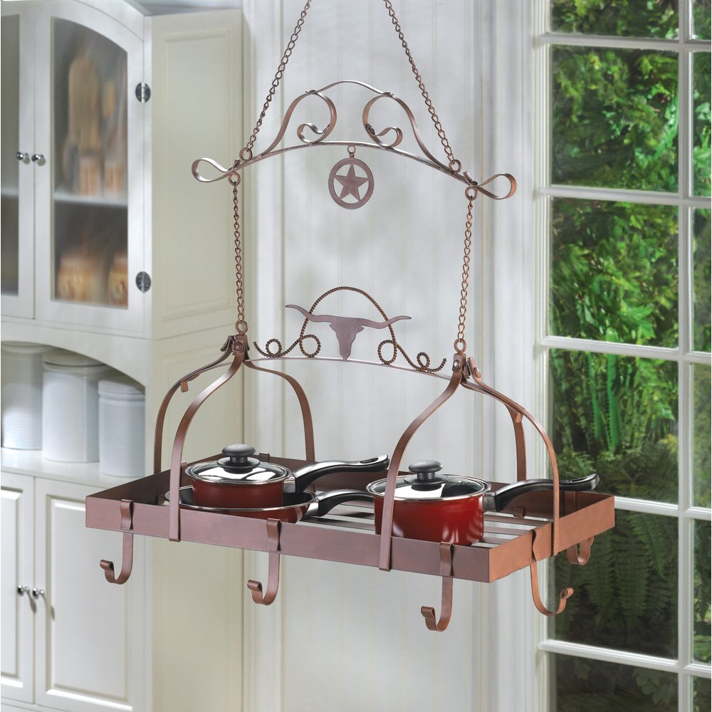 Wild western kitchen rack