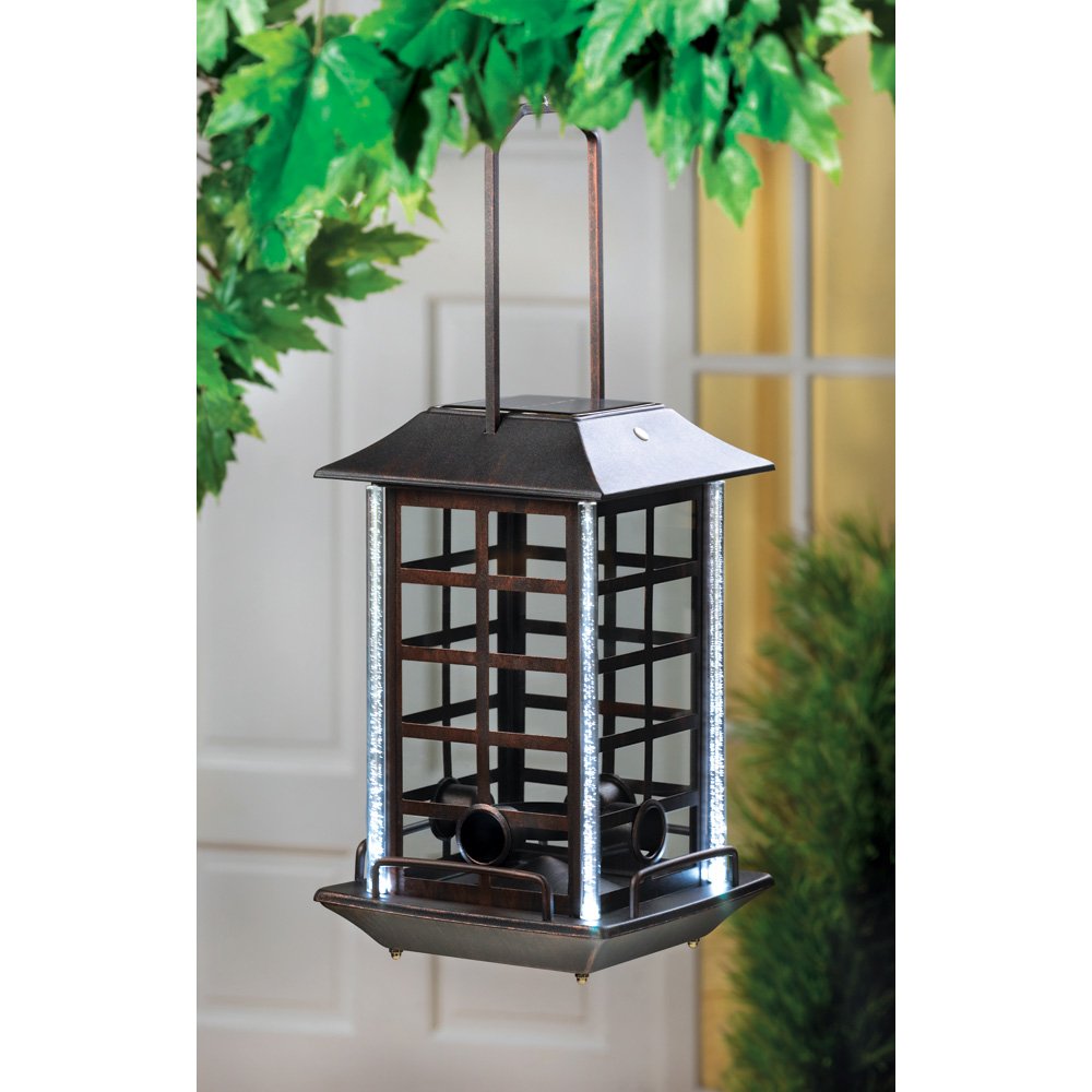 Solar birdfeeder lantern