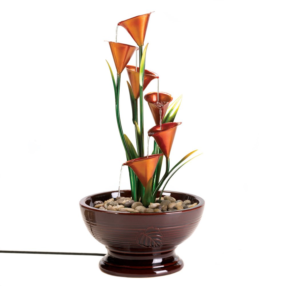 Calla lily water fountain