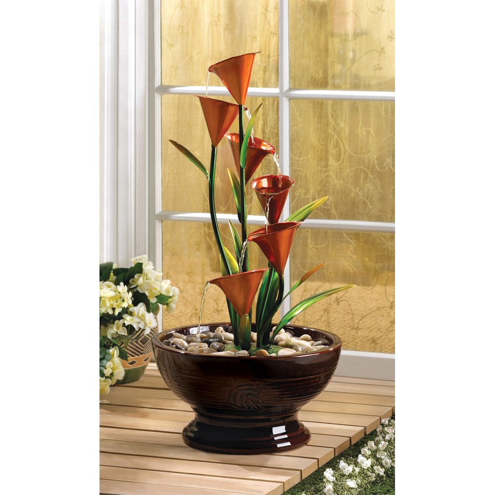 Calla lily water fountain