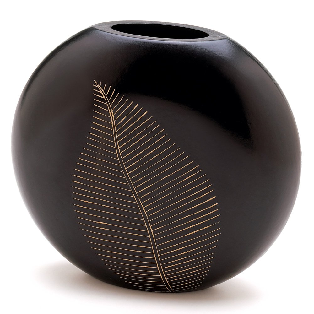 Artisan leaf vase