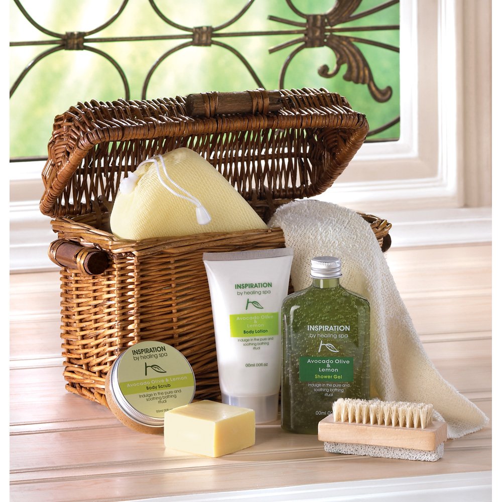 Healing spa bath basket