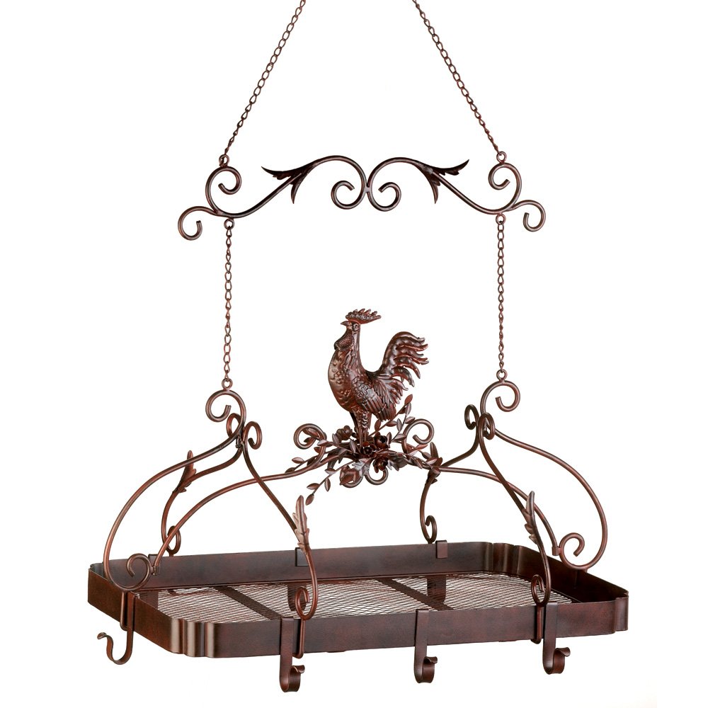 Country rooster kitchen rack