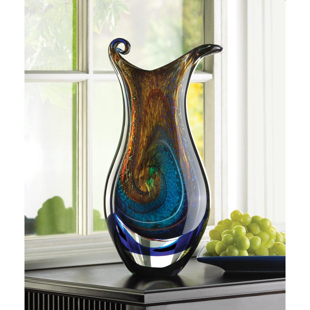 Galaxy art glass vase