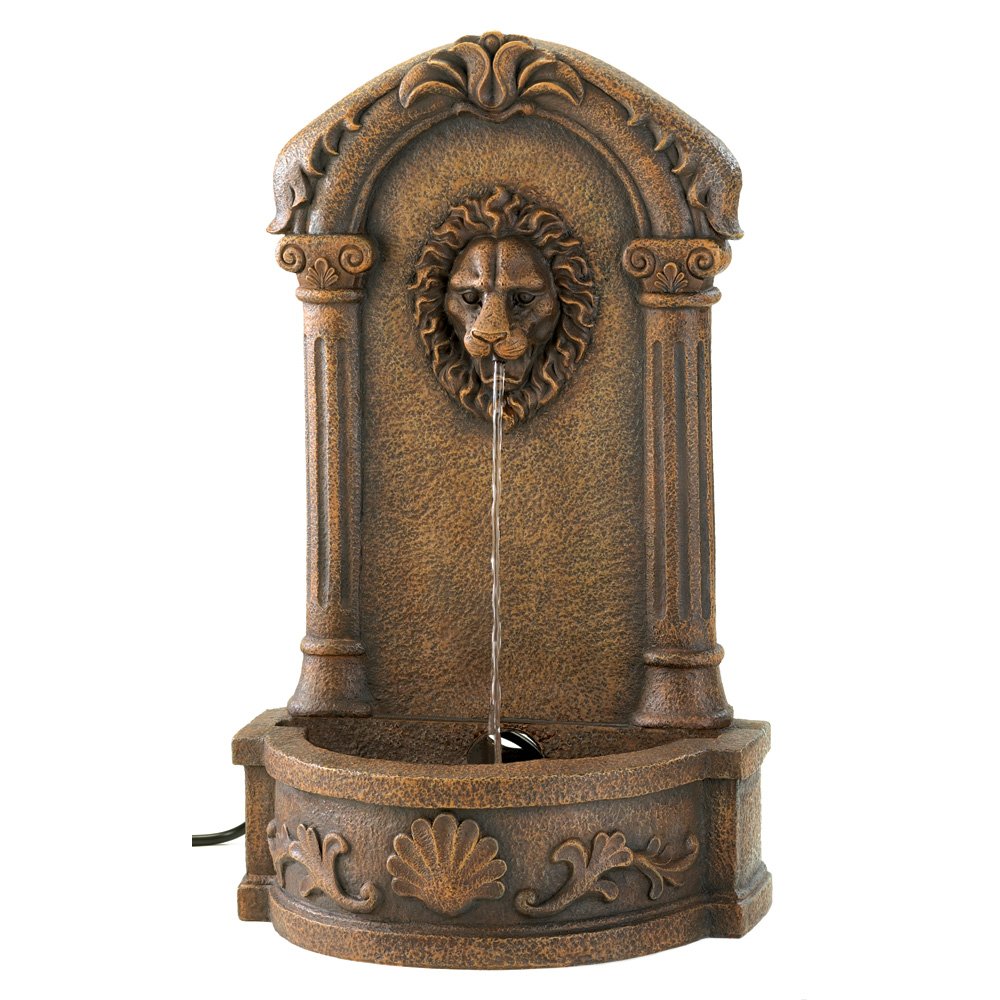 Lion s head courtyard fountain