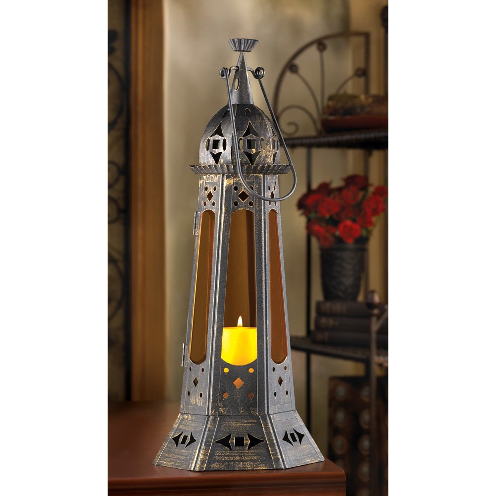 Gothic tower candle lantern