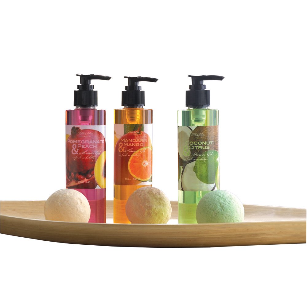 Tropical fruits shower gel set