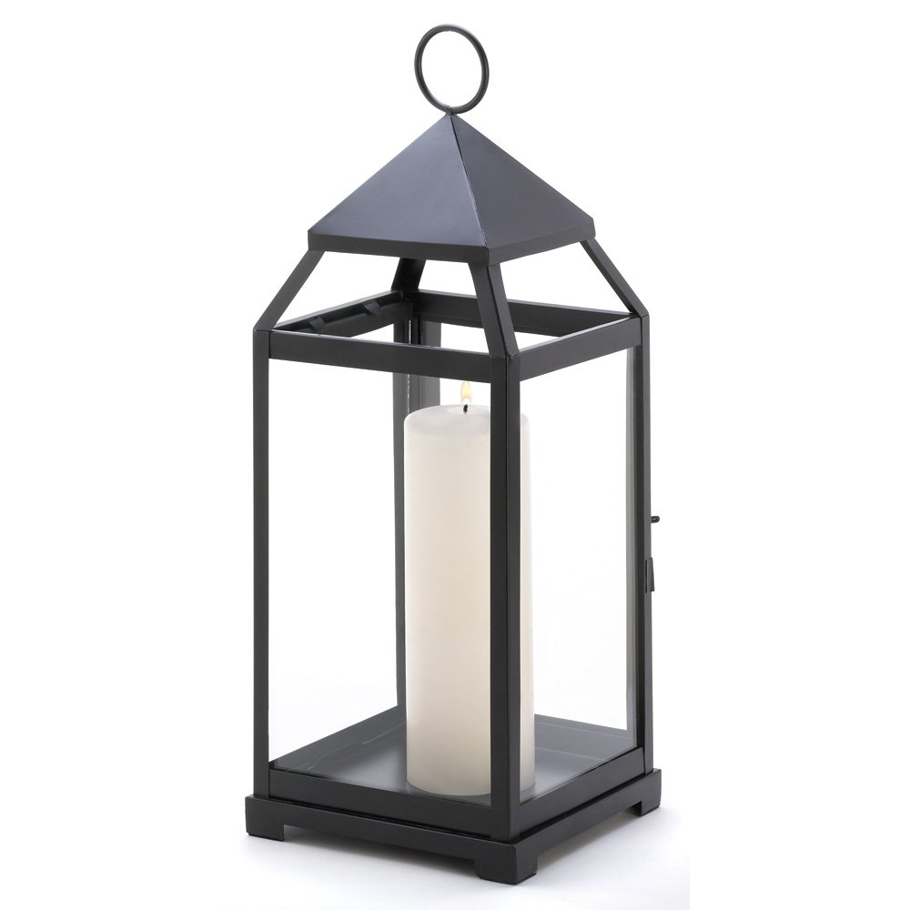 Lg contemporary candle lantern