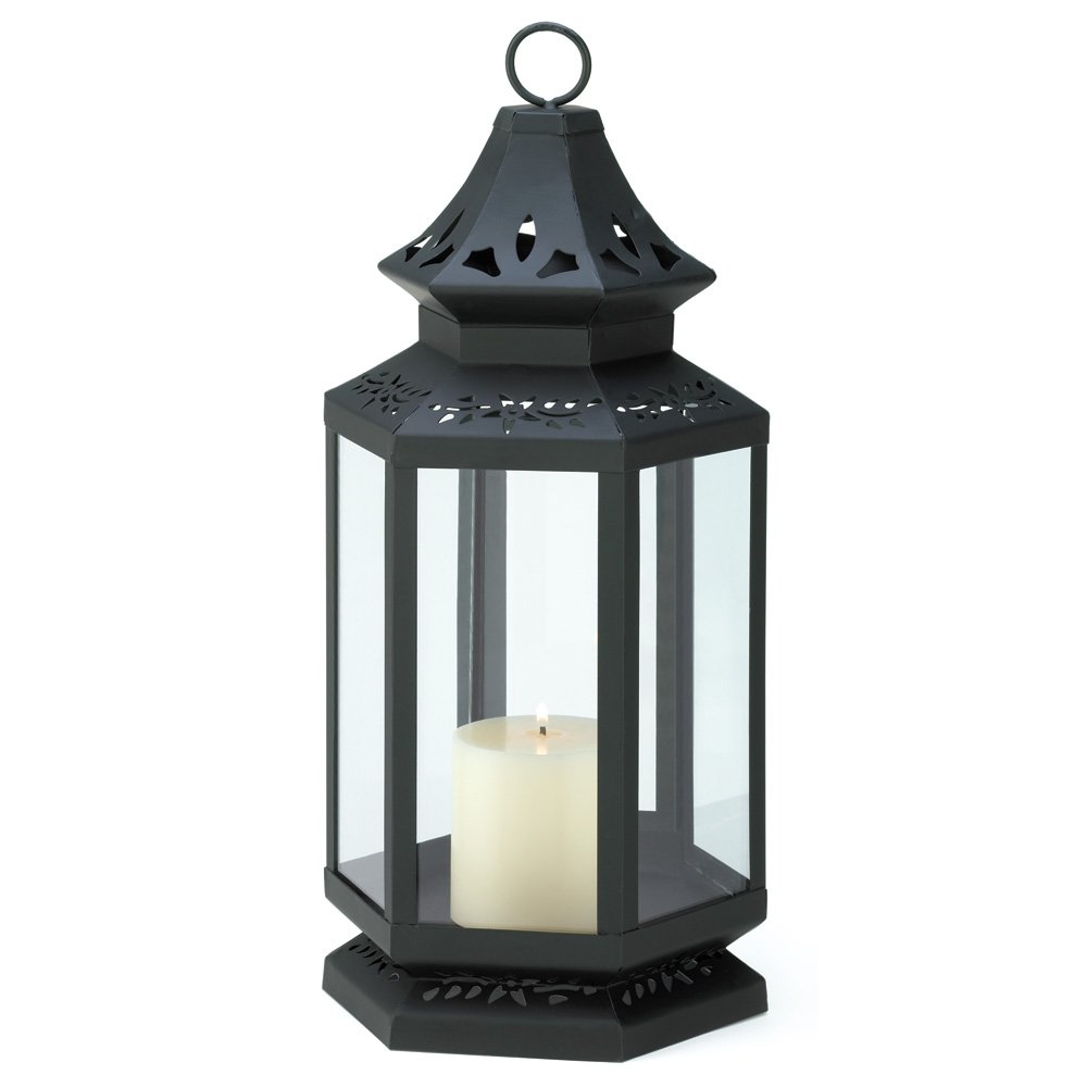 Large black stagecoach lantern