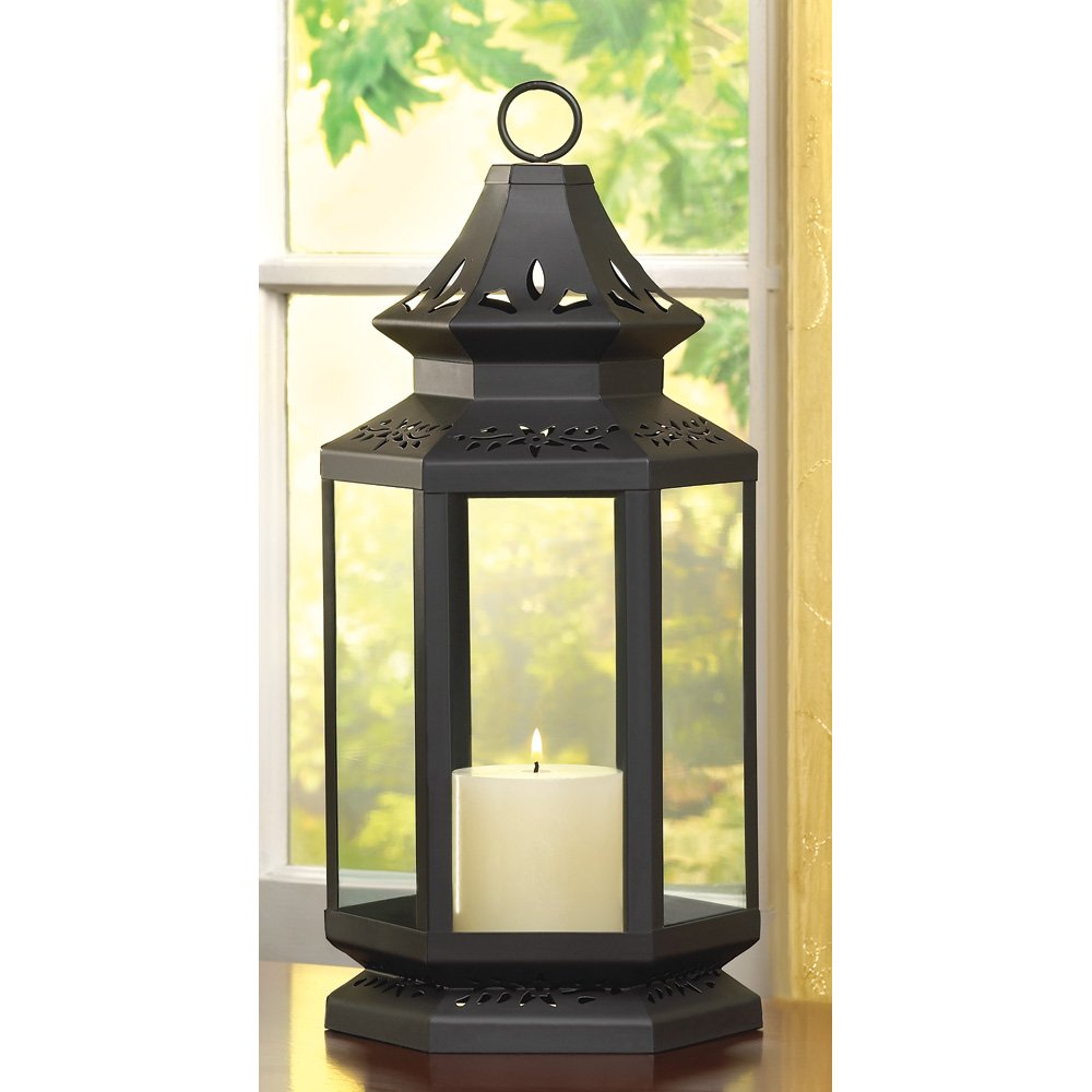 Large black stagecoach lantern