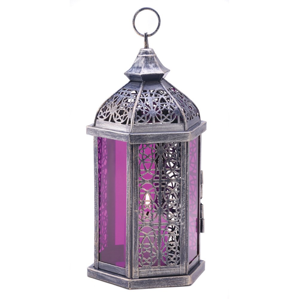 Enchanted fuschia candle lamp