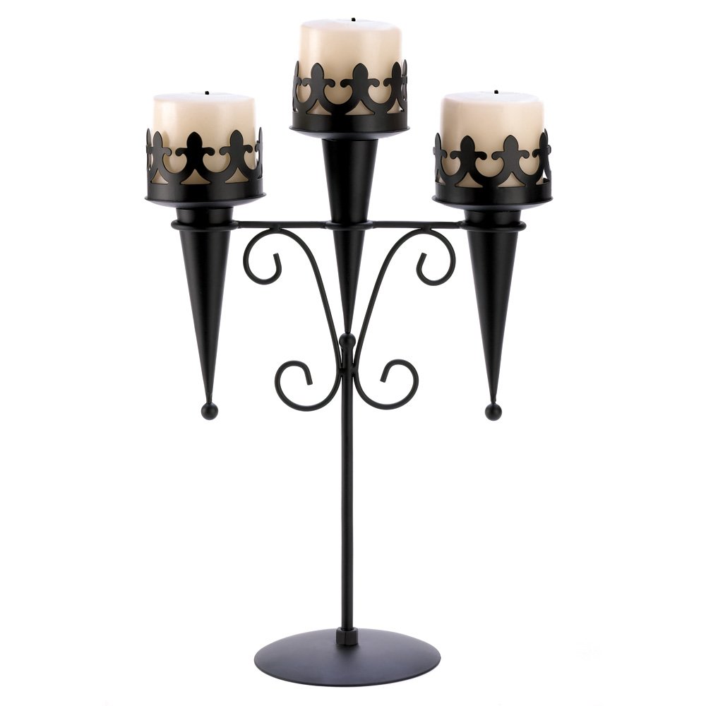 Medieval triple candle stand