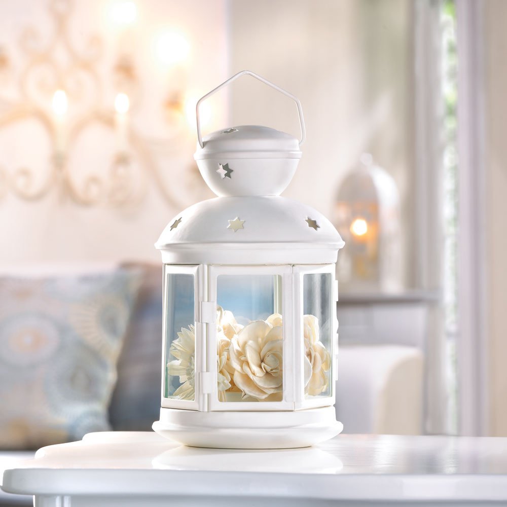 White colonial candle lamp