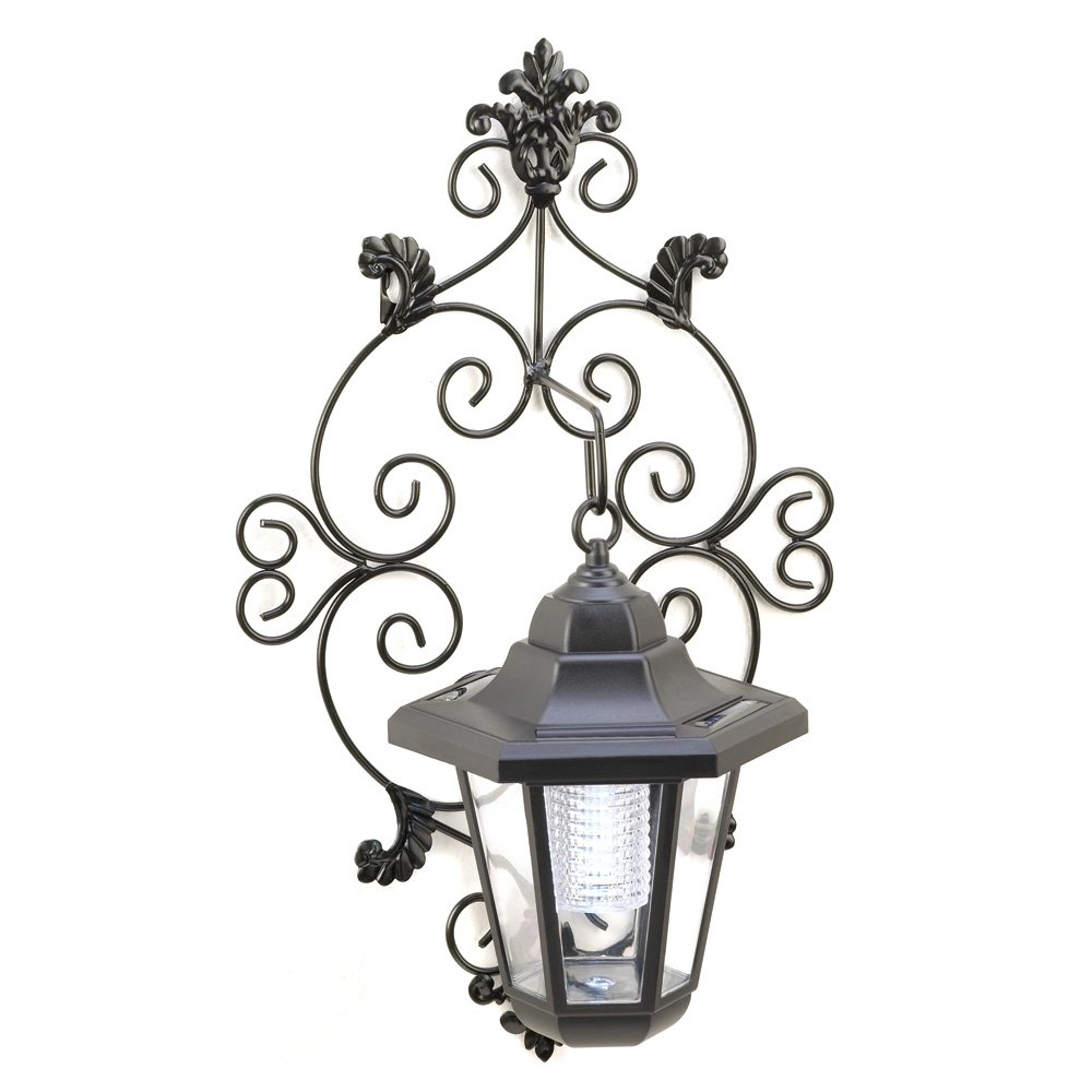 Solar garden wall lantern