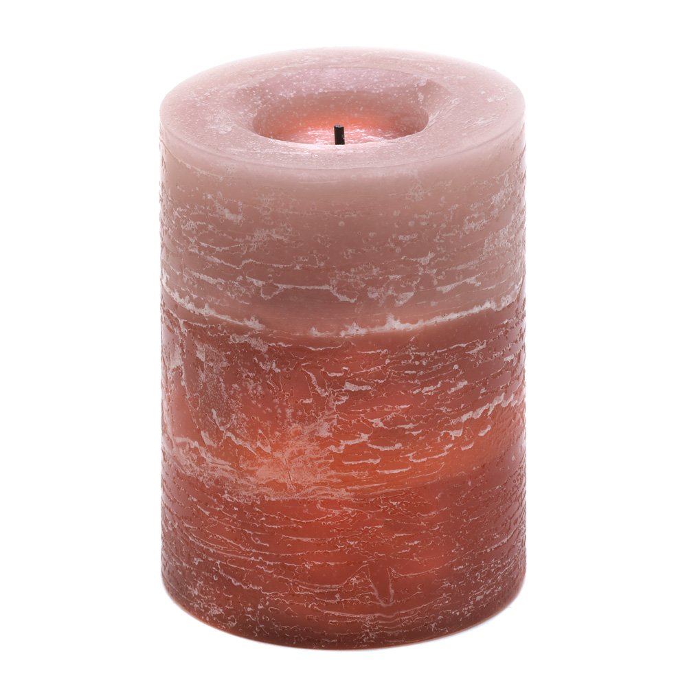 Rustic wood spice led candle
