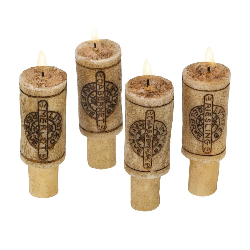 Wine cork candle set