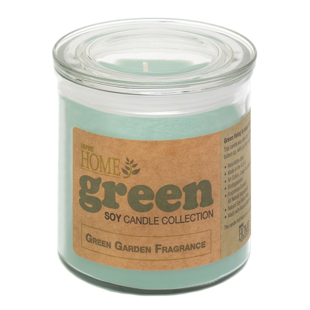 Green garden soy candle