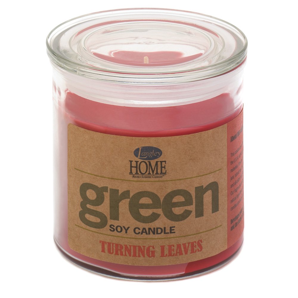 Turning leaves jar candle