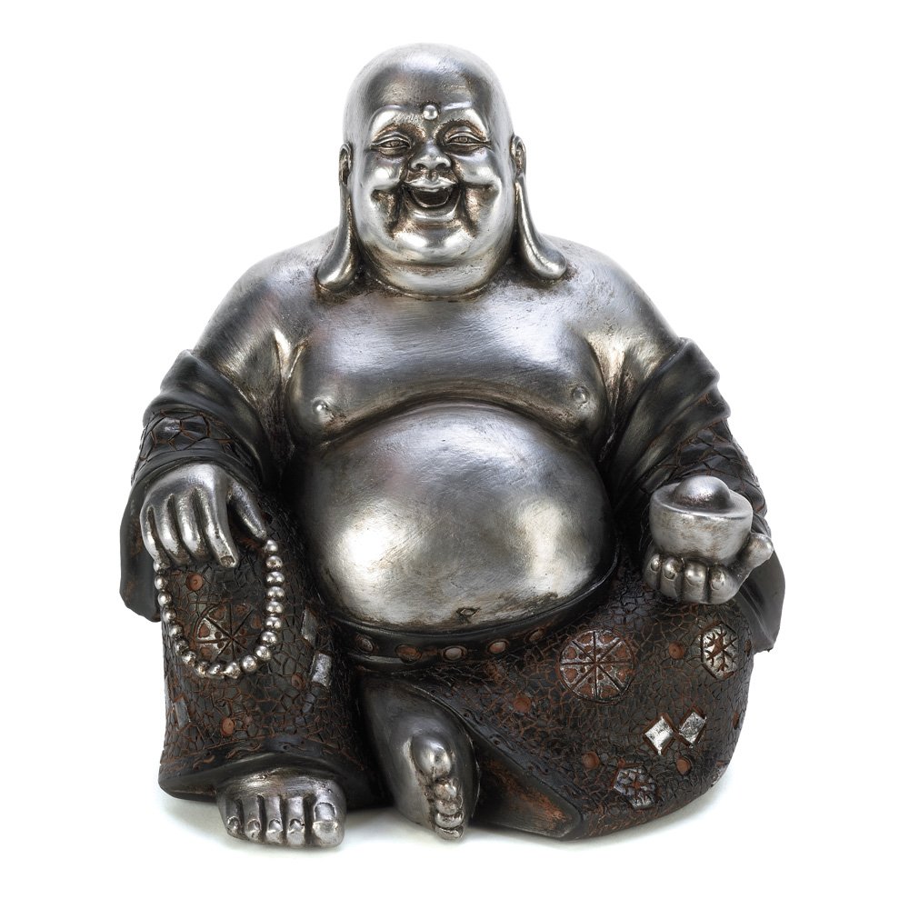 Happy sitting buddha statue