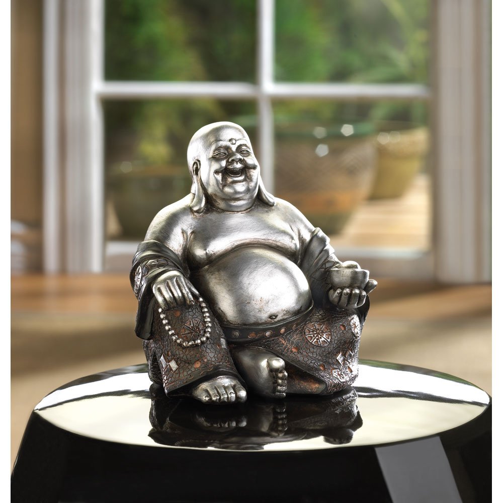 Happy sitting buddha statue