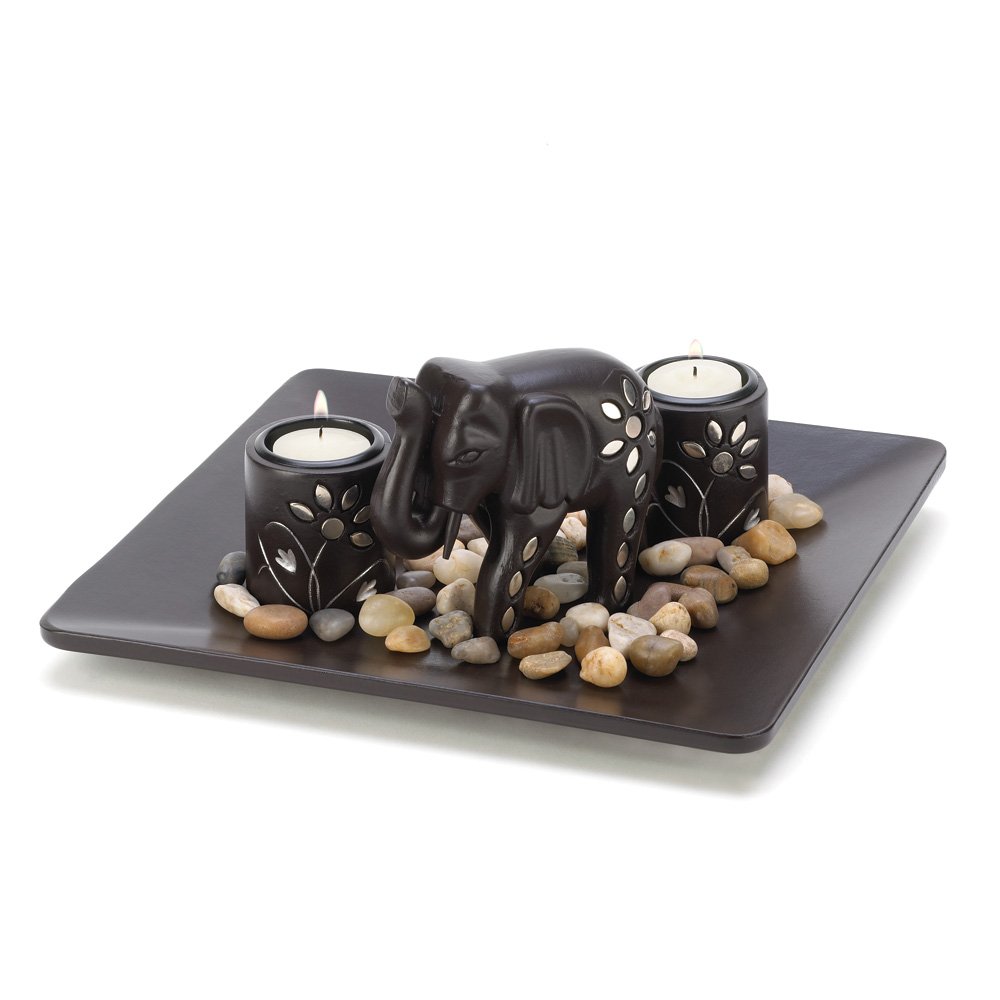 Elephant candleholder set
