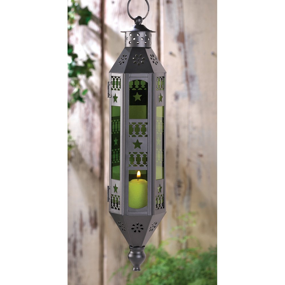 Emerald serenity hanging lamp