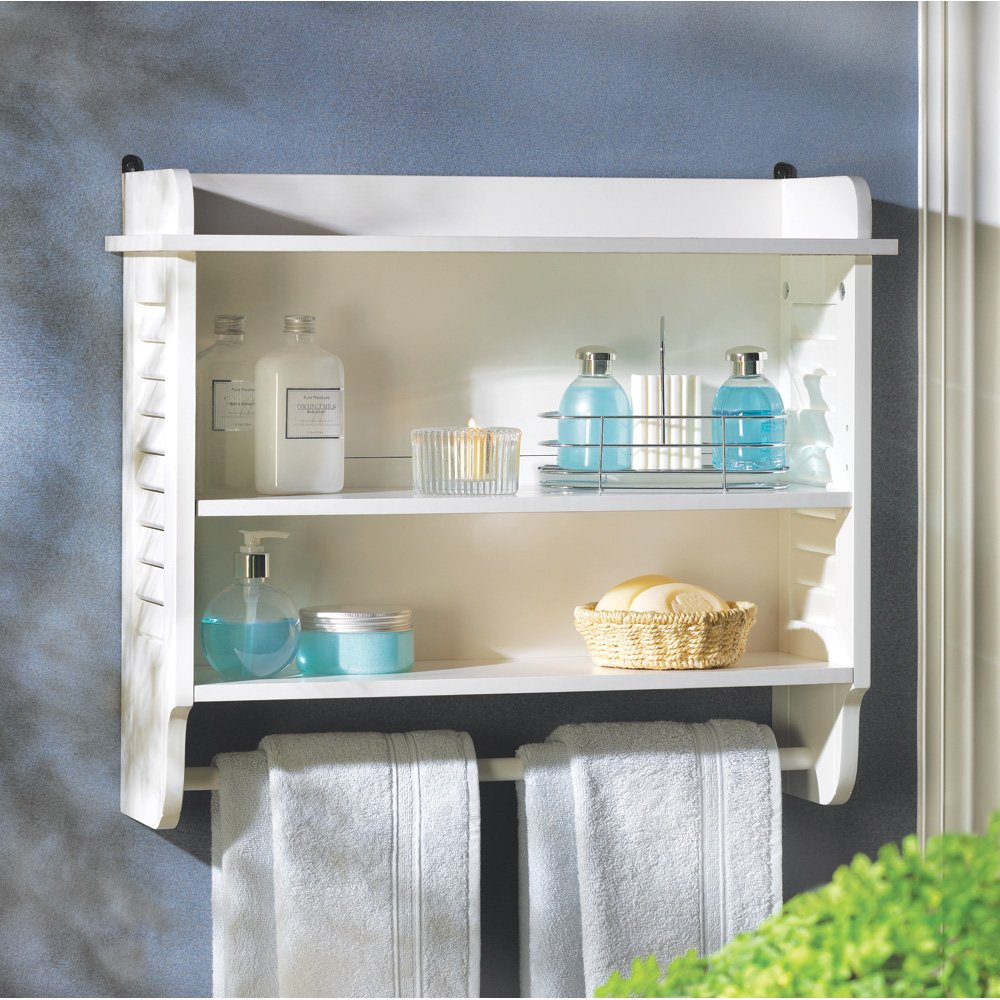 Nantucket bathroom wall shelf