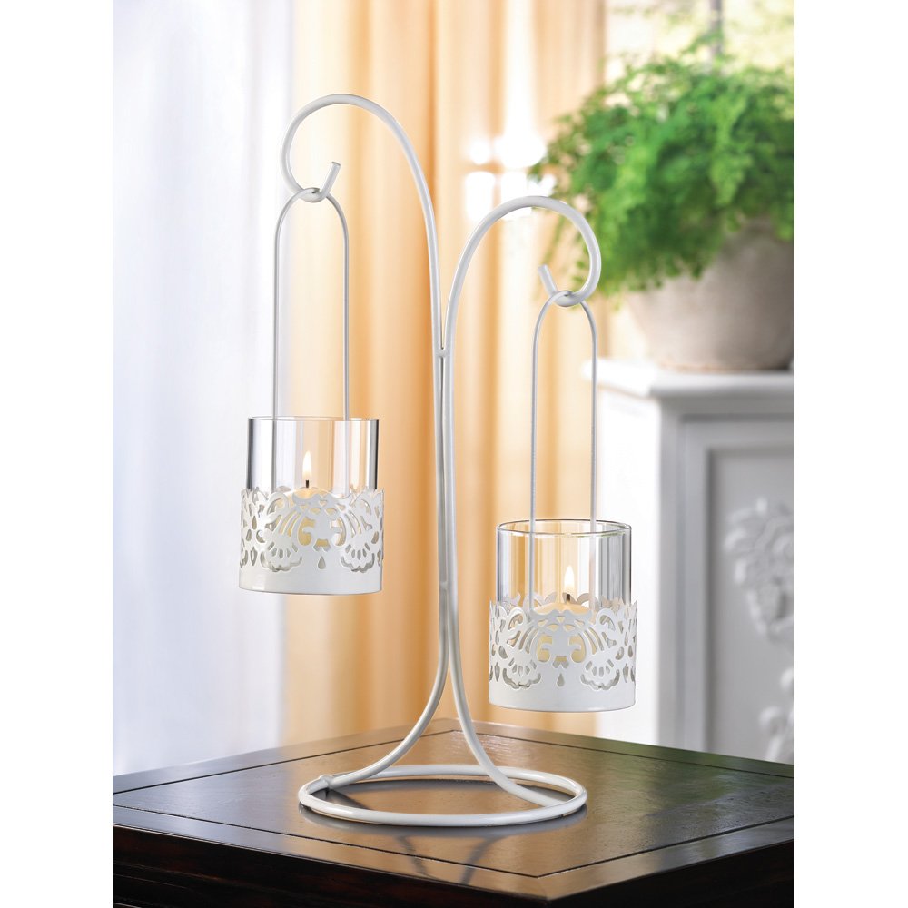 Lace cutout candelabra