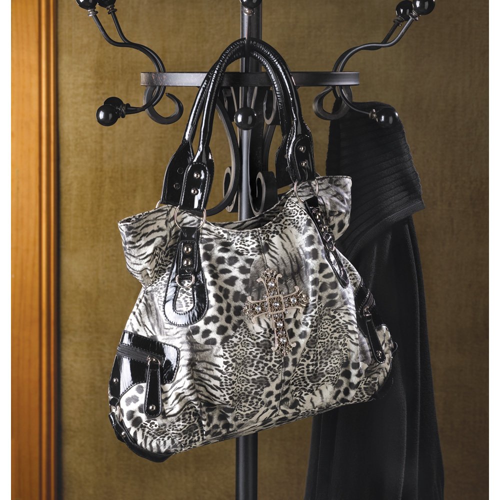 Animal print shoulder bag
