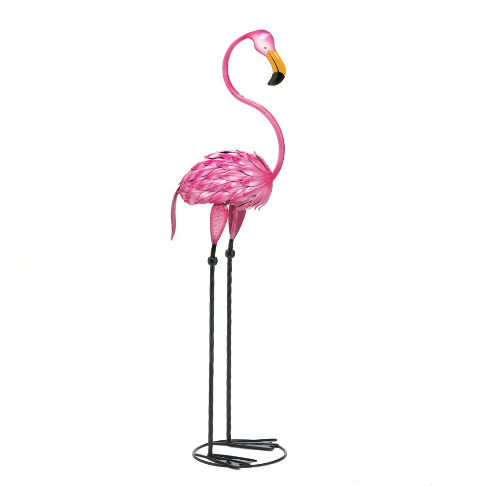 Tropical tango flamingo statue