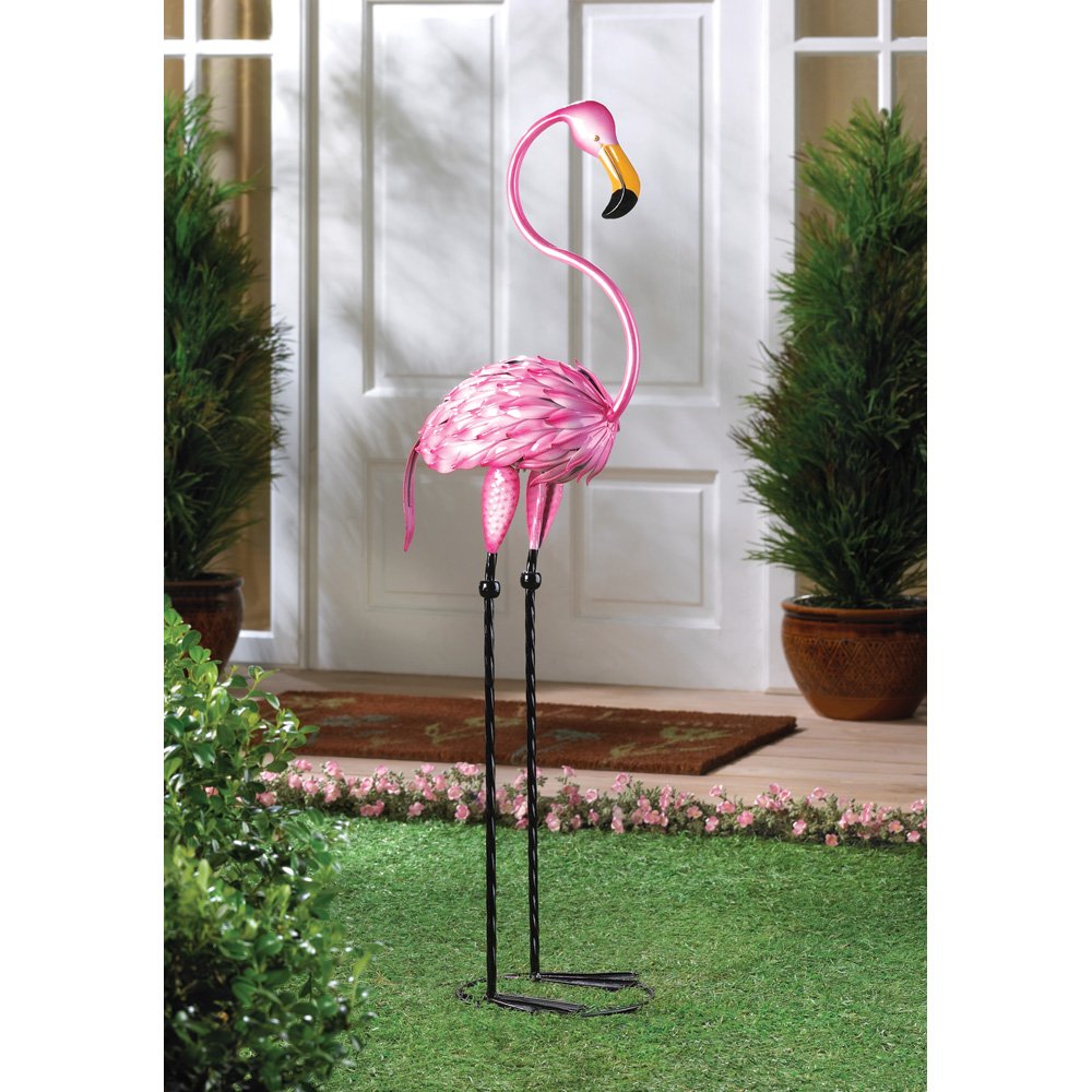 Tropical tango flamingo statue
