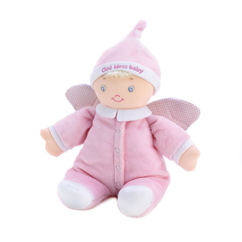 God bless baby angel plush